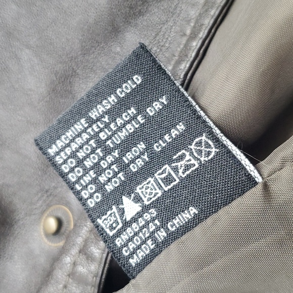 Blank Noir Vegan Leather Moto Jacket Extra Large XL Dark Green - Picture 14 of 16